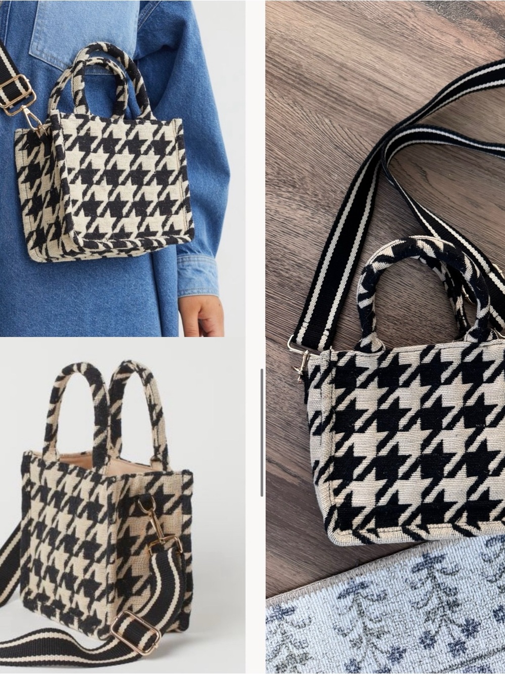 H&M Houndstooth Crossbody Bag